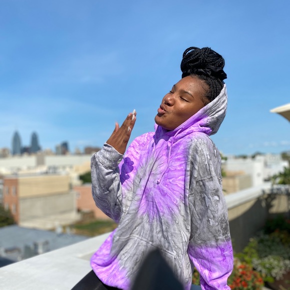 Tie Dye Hoodies in Pink, Purple or Blue - Picture 2 of 3